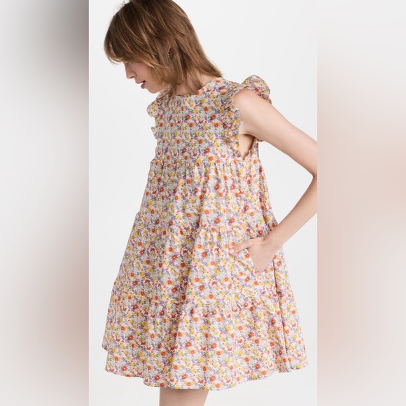 English Factory Floral Print Babydoll Dress, Size XS - Picture 3 of 16